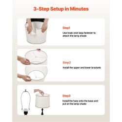 Pellavavarjostin 2 kpl 290×320×245 mm vaalea pellava musta reunus E27-sopiva