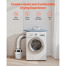 Kuivausrummun poistoputkisarja PP-vesisäiliö alumiinikanava 1500 mm 101,6 mm sisäkäyttöön