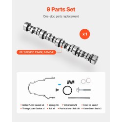 Nokka-akseli- ja työntötankosarja 9-osainen harmaavalurauta pickup-autoihin