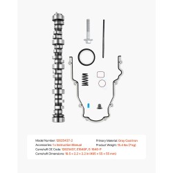 Nokka-akseli- ja työntötankosarja 9-osainen harmaavalurauta pickup-autoihin