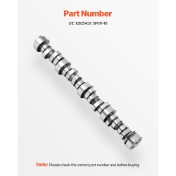 Nokka-akseli harmaasta valuraudasta 495 x 55 x 55 mm LS-moottoreihin