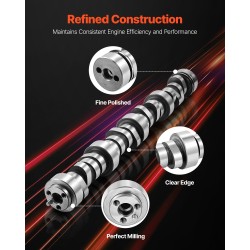 Nokka-akseli harmaasta valuraudasta 495 x 55 x 55 mm LS-moottoreihin