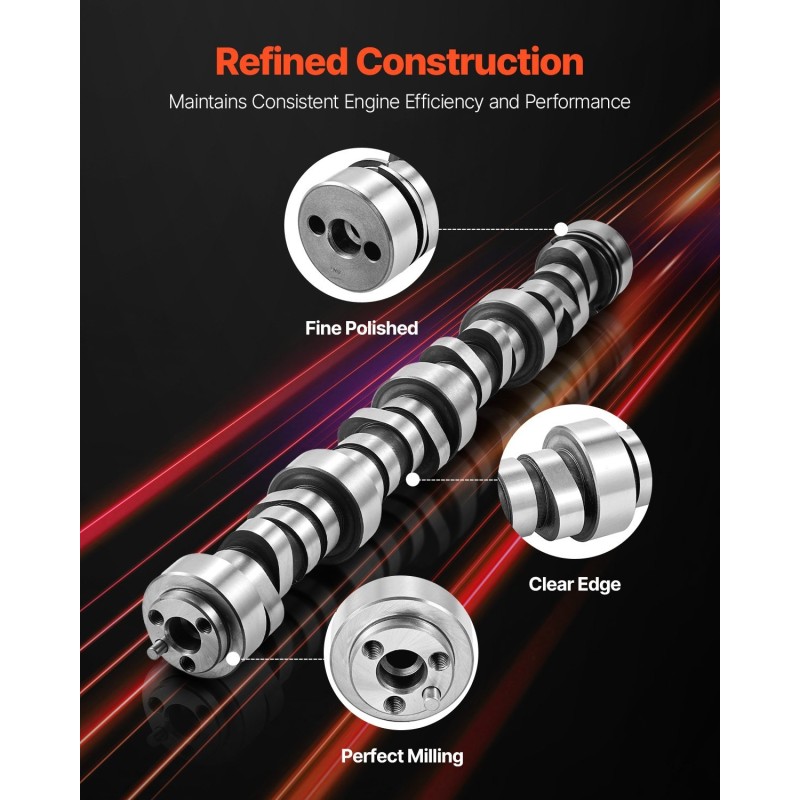 Nokka-akseli harmaasta valuraudasta 495 x 55 x 55 mm LS-moottoreihin