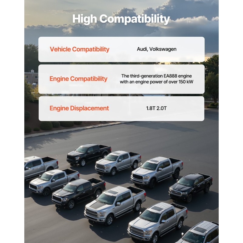 Nokka-akseli- ja säätöventtiilisarja harmaa valurauta Audi ja Volkswagen 1.8T/2.0T