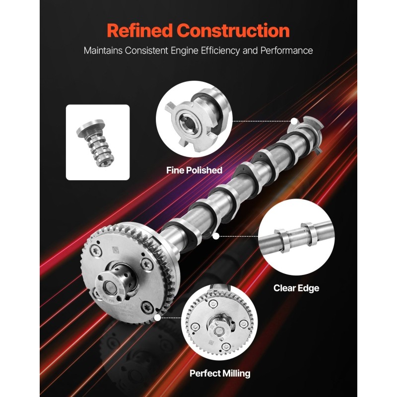 Nokka-akseli- ja säätöventtiilisarja harmaa valurauta Audi ja Volkswagen 1.8T/2.0T