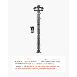 Nokka-akseli- ja säätöventtiilisarja harmaa valurauta Audi ja Volkswagen 1.8T/2.0T