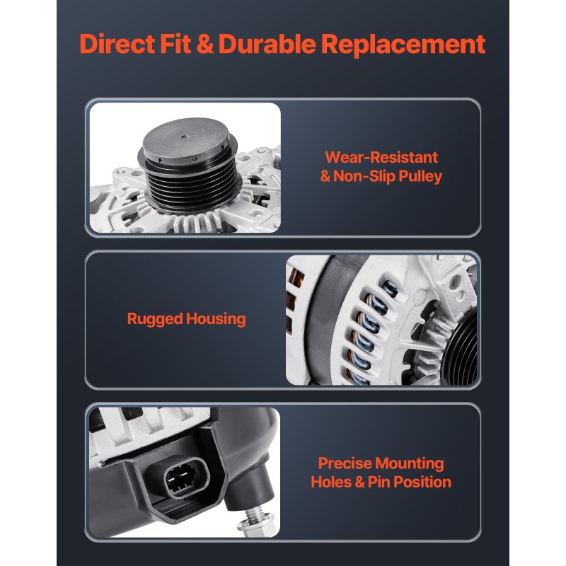 Auton laturi 170A alumiinirunko puhdas kuparikela useisiin automalleihin