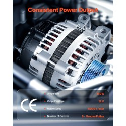 Auton vaihtovirtageneraattori 150 ampeerin lähtö alumiinirunko kuparikelat useisiin automalleihin