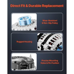 Auton vaihtovirtageneraattori 150 ampeerin lähtö alumiinirunko kuparikelat useisiin automalleihin