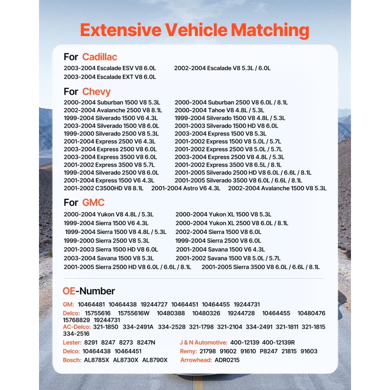 Auton laturi alumiinikotelolla ja puhtailla kuparikierukoilla nimellisvirta 105A yhteensopiva Cadillac Chevy GMC