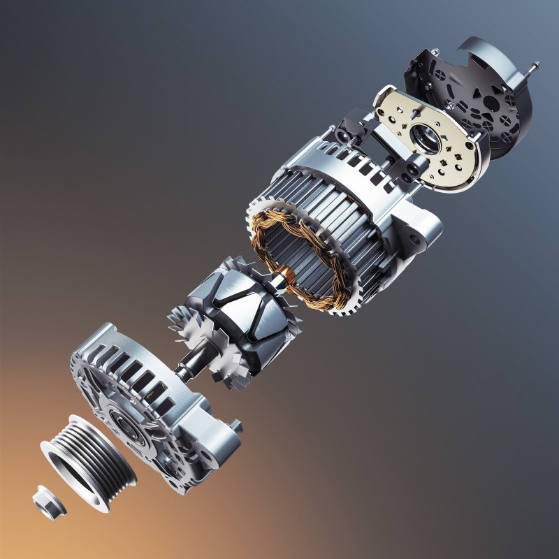 Auton laturi 253 A alumiinikuori puhtaat kuparikäämit suora vaihtolaite