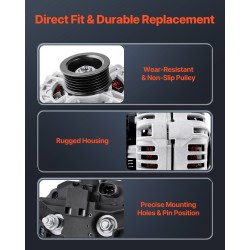 Auton laturi 125A alumiinirunko puhdas kuparikäämi useisiin malleihin sopiva