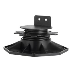 Raskaan käytön terassijalkasarja PP muovi säädettävä 30 60 mm 12 kpl musta