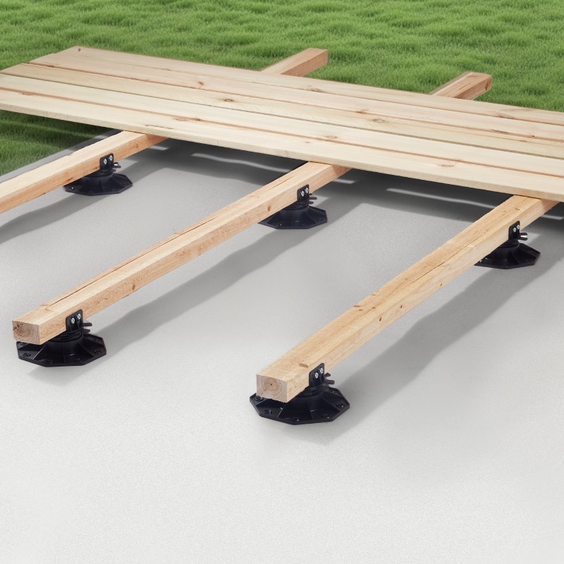 Terassijalkatuki PP-muovinen säädettävä 30–60 mm 24 kpl 907 kg ulkokäyttöön