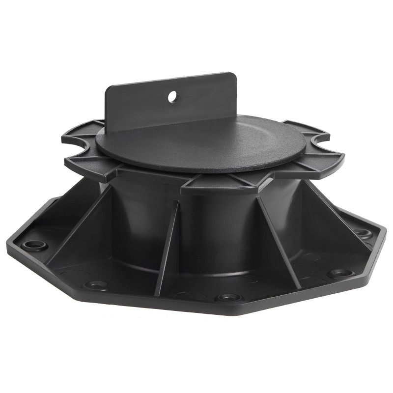 Säädettävät PP-muoviset terassin tukijalat 60–135 mm 24 kpl musta