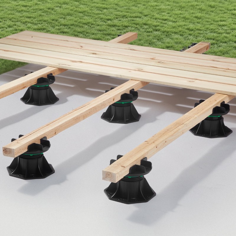 Säädettävä terassin tukijalka PP-muovi 90–118 mm 8 kpl ulkokäyttöön