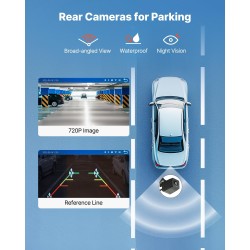 Langaton autostereonäyttö 9-tuumainen teräväpiirto kosketusnäyttö taustakameralla