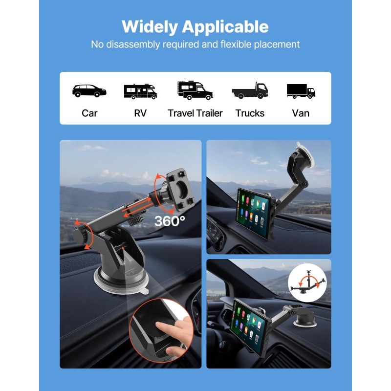 Langaton autostereo 10 tuumaa ABS Apple CarPlay Android Auto etu- ja peruutuskamerat