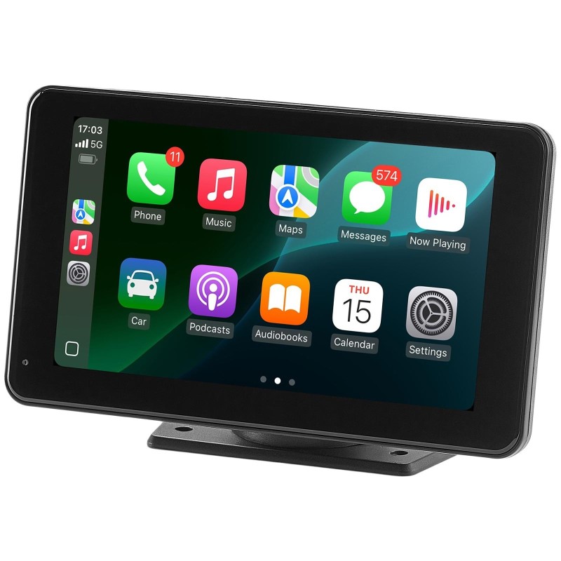 Autoradio 7-tuumainen kosketusnäyttöinen langaton CarPlay Android Auto peruutuskamera 12V-yhteensopiva