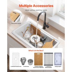 Keittiöallas tulenkestävästä savesta 84 cm syvä maatilatyylinen valkoinen kaksinkertainen lasitepinta