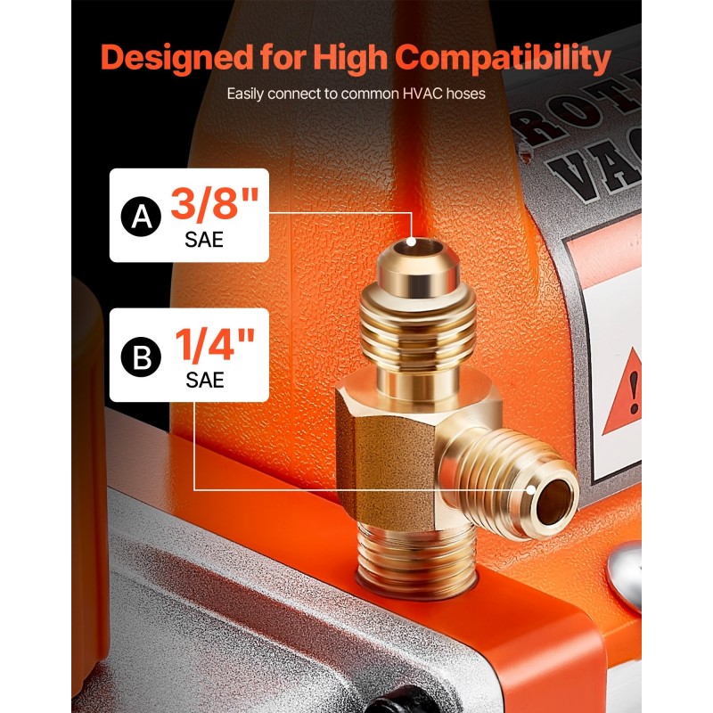 Yksivaiheinen pyörivä lamellityhjiöpumppu 100 l/min 180 W ilmastointihuoltoon VP125