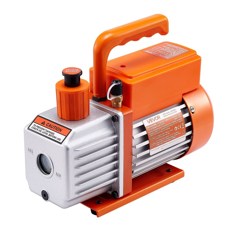 AC-vakuumipumppu 115 L/min yksivaiheinen pyörösiipi monimittarisarjalla vuototunnistimella kantolaukulla