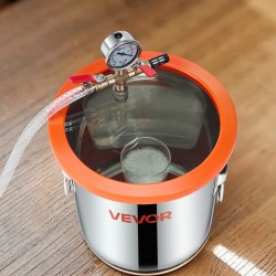 Tyhjiökammio ja yksivaiheinen tyhjiöpumppu ruostumatonta terästä 11.36 litraa