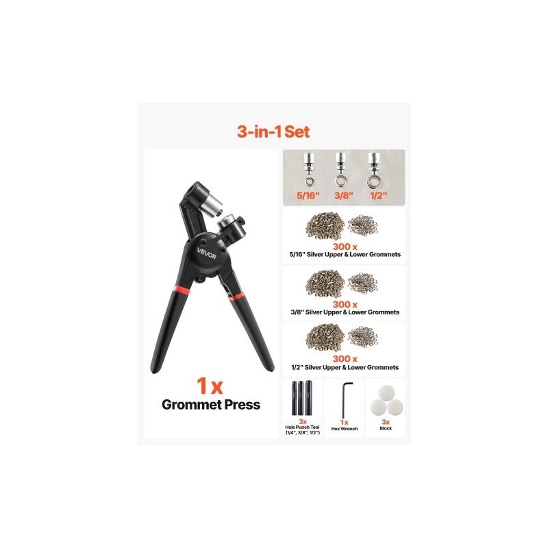 Purjerenkaiden työkalusarja alumiiniseos yhdeksänsataa purjerengasta kolmessa koossa