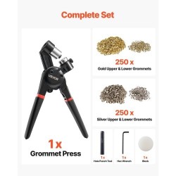 Purjerenkaiden asennussarja alumiiniseosta 10 mm 500 kpl reiän tekoon ja kiinnitykseen