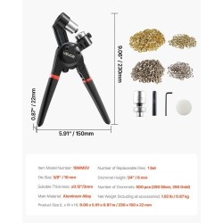 Purjerenkaiden asennussarja alumiiniseosta 10 mm 500 kpl reiän tekoon ja kiinnitykseen