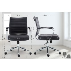 Oakland ergonominen toimistotuoli nahkaverhoilulla säädettävä korkeus ja selkänoja