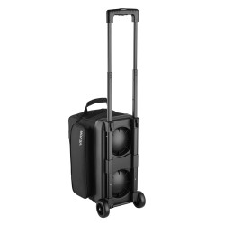 Keilapallolaukku 600D Oxford-kangas kahdelle pallolle rullilla teleskooppikahvalla kenkälokerolla