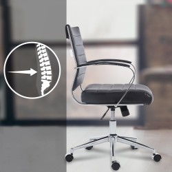 Oakland ergonominen toimistotuoli nahkaverhoilulla säädettävä korkeus ja selkänoja