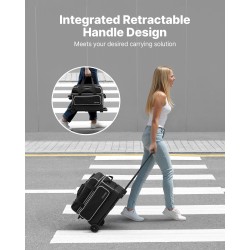 Keilalaukku kahdelle pallolle 600D Oxford-kangas PVC-pinnoitteella erillisellä kenkäosastolla pyörillä teleskooppikahvalla