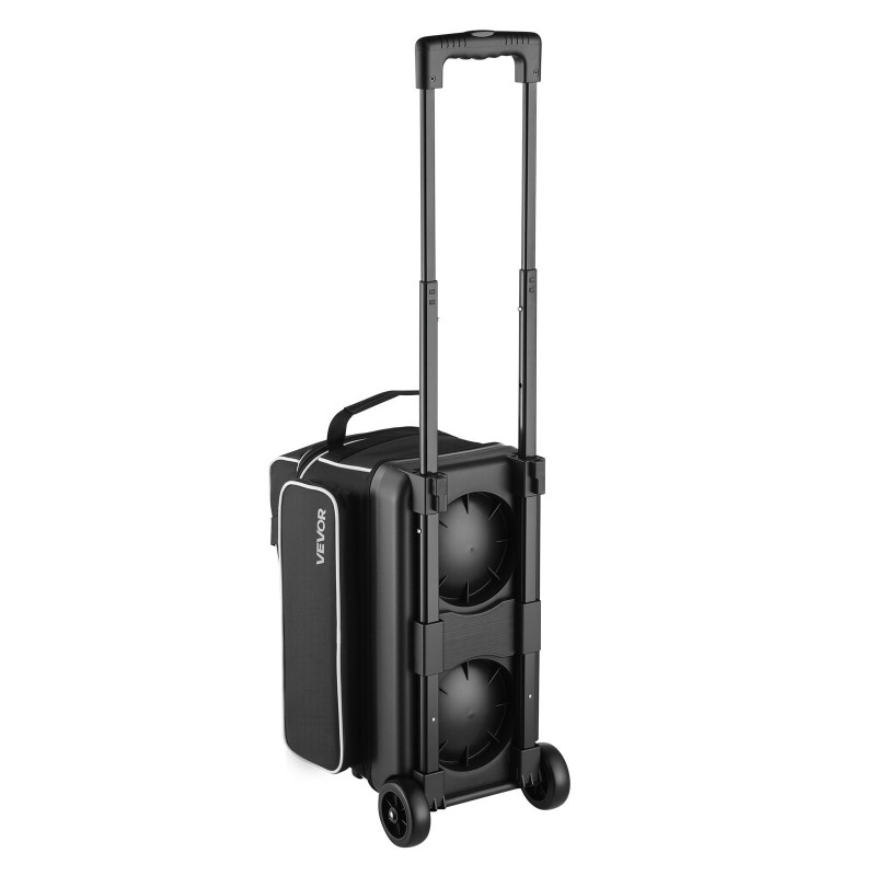 Keilalaukku kahdelle pallolle 600D Oxford-kangas PVC-pinnoitteella erillisellä kenkäosastolla pyörillä teleskooppikahvalla