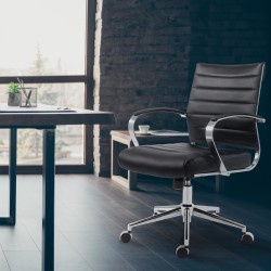 Oakland ergonominen toimistotuoli nahkaverhoilulla säädettävä korkeus ja selkänoja