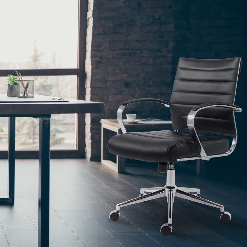 Oakland ergonominen toimistotuoli nahkaverhoilulla säädettävä korkeus ja selkänoja