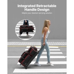 Keilapallolaukku 600D-kangas PVC-vesitiivis pinnoite 3 pallolle erillisellä kenkäosastolla teleskooppikahvalla pyörillä