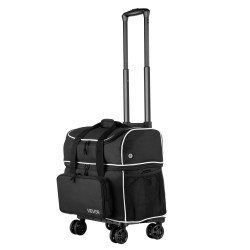 Keilapallolaukku 2 pallolle 600D Oxford kangas PVC pinnoitteella rullallinen pyörillä kenkäosastolla US koko 16