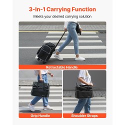 Keilapallolaukku 2 pallolle 600D Oxford-kangas PVC-pinnoitteella rullallinen pyörillä kenkäosastolla US-koko 16