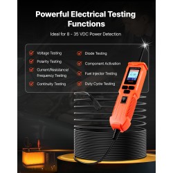 Auton virtapiiritesteri fosforipronssinen mittapää 7 testitilaa 6 m johto