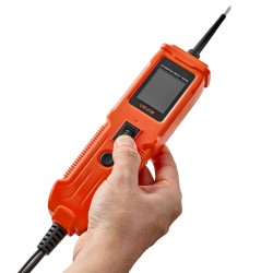 Ajoneuvojen virtapiirintesteri värinäyttö 4 testitilaa muovikuori fosforipronssinen kärki 4 metrin johto