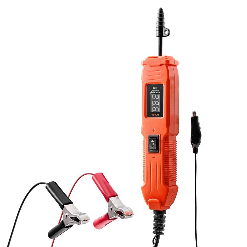 Ajoneuvojen piirientesteri ABS-kuorinen 6–36 V DC 4 m kaapelilla LED-näytöllä