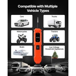 Ajoneuvojen virtapiiritesteri ammattikäyttöön ABS-kuori 6–36 V 4 m kaapeli