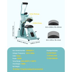 Lakkaprässi lippiksiin ja päähineisiin HTV ja sublimaatio 2 muottia 155x80 mm