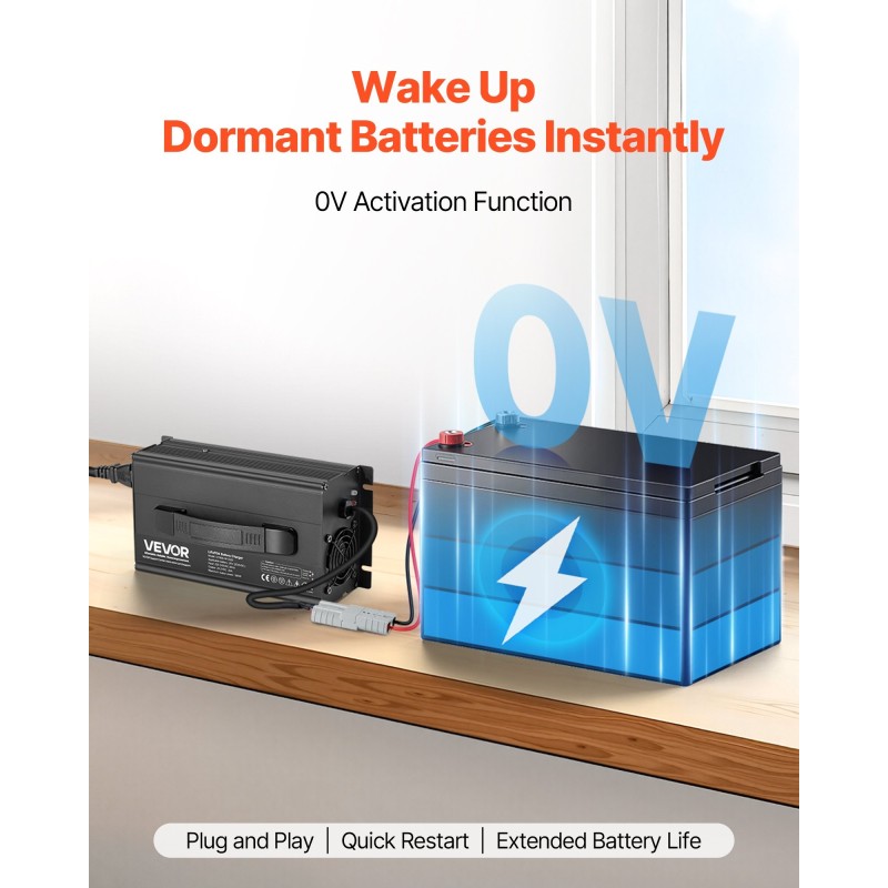 24V 20A LiFePO4 akkulaturi alumiiniseosrunko Anderson-liitin M8-napaliitin