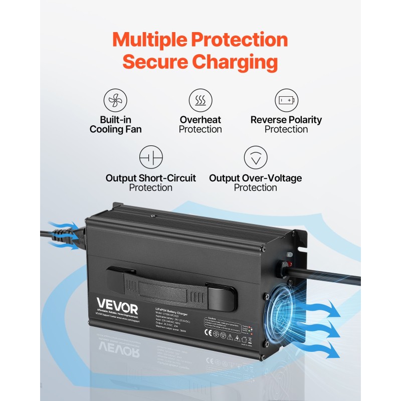 24V 20A LiFePO4 akkulaturi alumiiniseosrunko Anderson-liitin M8-napaliitin