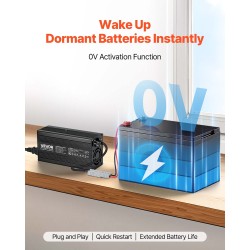 Litiumakkulaturi 12V 20A LiFePO4 alumiiniseosrunko Anderson liitin 0V aktivointi