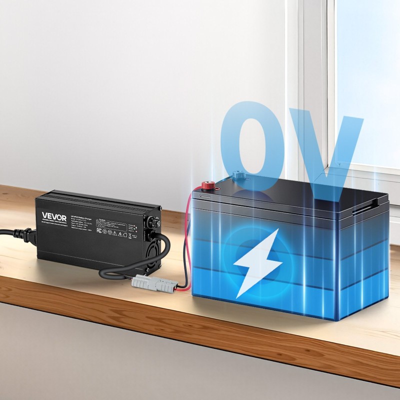 12V LiFePO4-laturi 10A 14,6V alumiinikuori veneisiin ja matkailuautoihin