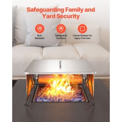 Tulisijan lämpösuoja neliö 430 ruostumatonta terästä 645x645 mm taittuvilla jaloilla